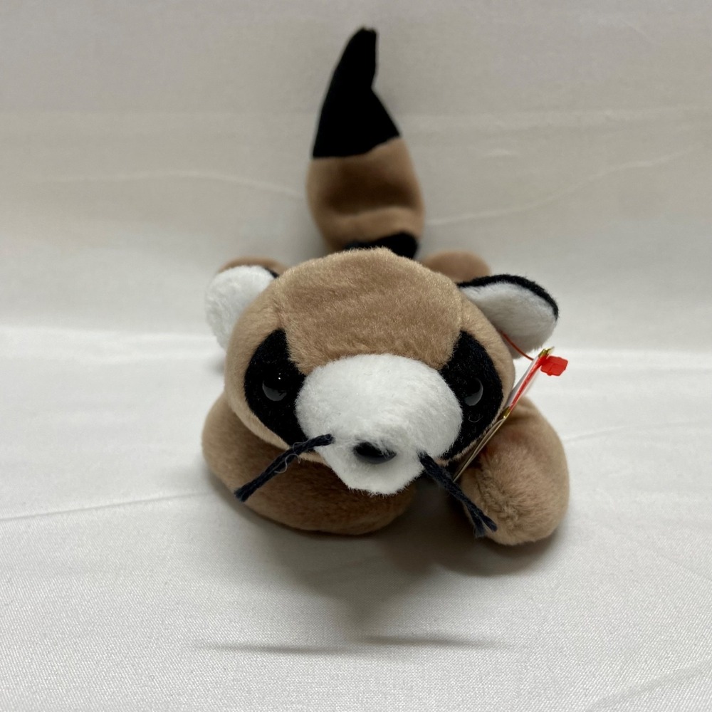 Vintage Ty Beanie Babies Ringo Baby Raccoon Retired 1995 Plush PVC Rare See Tags - Picture 16 of 16